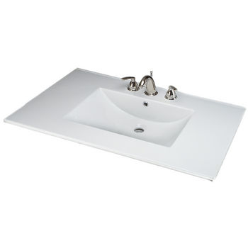 Empire Barcelona 3722 Ceramic Sink Top, 1 or 3 Hole, White