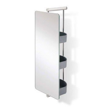 Swivel Mirror with Shelves