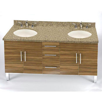 Empire Daytona 60" Vanity for 6122 Double Cut-Out Stone Countertops with 4 Doors & 3 Drawers