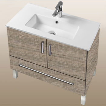 Empire Industries Daytona Collection 30" 2-Door/1-Drawer Bathroom Vanity in Bermuda Nights with Polished or Satin Leg Frame and Hardware
