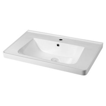 Empire Industries 32" Harmony Ceramic Top Sink with Single Hole or 8" Widespread Drill in White, 32" W x 19" D x 8-5/16" H