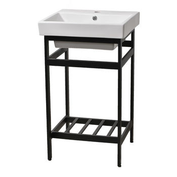 Empire Industries New South Beach 18" Bathroom Vanity Console in Black for New City 18" Sink Top, 16-3/5" W x 15-4/5" D x 31-1/5" H