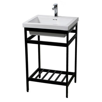 Empire Industries New South Beach 24" Bathroom Vanity Console in Black for 24" W x 19" D Sink Top, 23" W x 18-1/2" D x 32-11/16" H