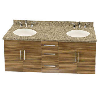 Empire Wall-Hung Daytona 60" Vanity for 6122 Double Cut-Out Stone Countertops with 4 Doors & 3 Drawers