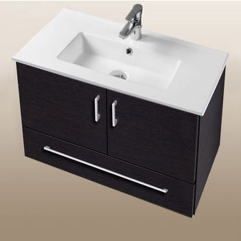 Empire Industries Daytona Collection 30" Wall Hung 2-Door/1-Drawer Bathroom Vanity in Blackwood with Polished or Satin Hardware