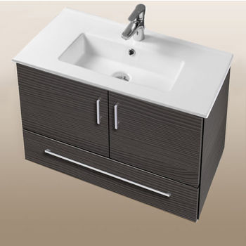 Empire Industries Daytona Collection 30" Wall Hung 2-Door/1-Drawer Bathroom Vanity in Greyline Gloss with Polished or Satin Hardware