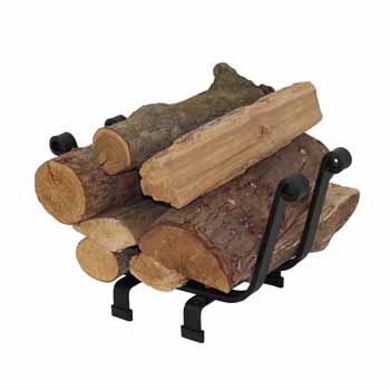 Enclume Premium Collection Indoor/Outdoor Basket Fireplace Log Rack Black, 18''W x 9-1/2''D x 11-1/2''H