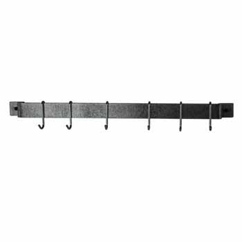 Enclume Premium Collection Easy Mount Wall Rack with 6 Hooks in Hammered Steel