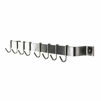 Enclume Premium Collection Easy Mount Wall Rack with 6 Hooks in Stainless Steel