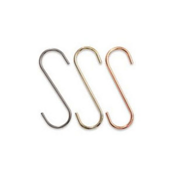 Set of 6 Use with Pot Racks Brass Plated Enclume Straight Pot Hook 