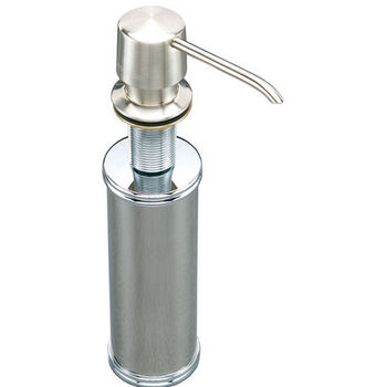 Houzer Preferra Round Head Soap Dispenser in Stainless Steel