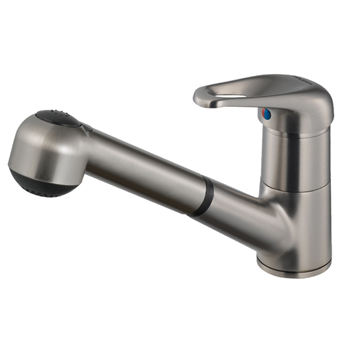Brushed Nickel Gaia Pull Out Faucet