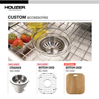 The Club Series Undermount Square Bar/Prep Kitchen Sink EX