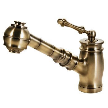Antique Brass Scepter Pull Out Faucet