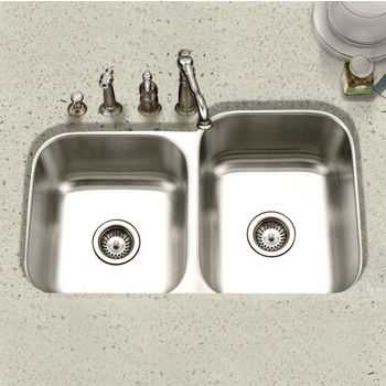 Houzer - Undermount 60/40 Double Bowl Kitchen Sink
