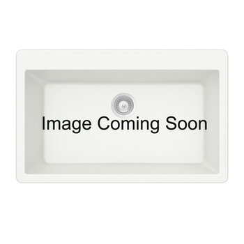 Houzer Quartztone V-100 Series 33'' Granite Composite Topmount Single Bowl Kitchen Sink, Thunder