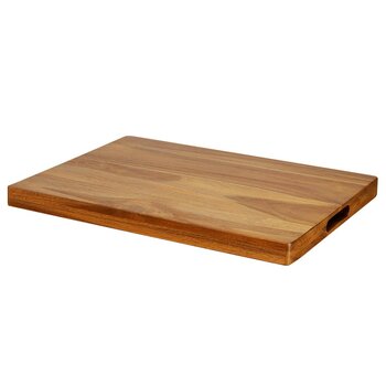 Federal Brace Teak Cutting Board with Handle Grips, Product View