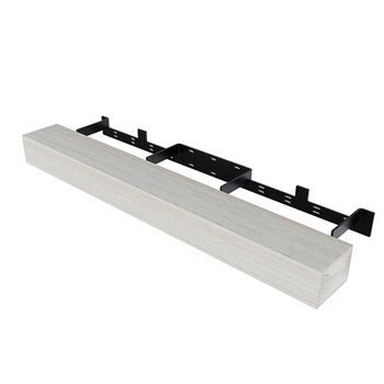 Federal Brace Floating Fireplace Mantel Kit in Arctic Groovz, Carry Capacity: 100 lbs, Includes: Mantel, Bracket, and Fasteners