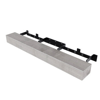 Federal Brace Floating Fireplace Mantel Kit in Victorian Grey, Carry Capacity: 100 lbs, Includes: Mantel, Bracket, and Fasteners