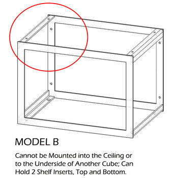 Federal Brace Steel Cube Cabinet, Model B, 17" W x 12" D x 12" H, Black, Carry Capacity: 200 lbs