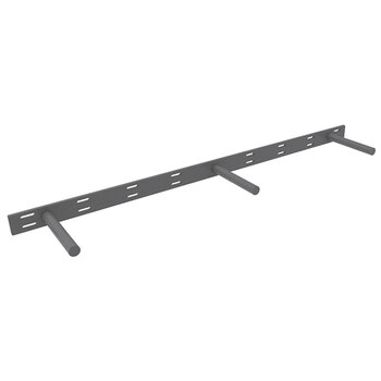 Federal Brace Floating Shelf Support 3-Rod Bracket in Steel, Carry Capacity: 250 lbs, 34-1/2'' W x 6'' D x 1-1/2'' H