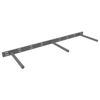 Federal Brace Floating Shelf Support 3-Rod Bracket in Steel, Carry Capacity: 250 lbs, 34-1/2'' W x 10'' D x 1-1/2'' H