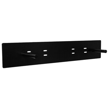 Federal Brace Accent Floating Shelf 2-Rod Bracket in Black, Carry Capacity: 150 lbs, 27-1/2'' W x 6'' D x 5'' H, Product Angle View