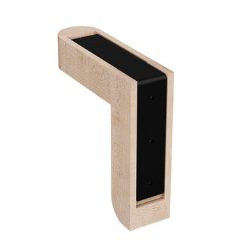 Federal Brace Magnetic Click Corbel in Maple, Carry Capacity: 375 lbs, Sedona Angle Back View