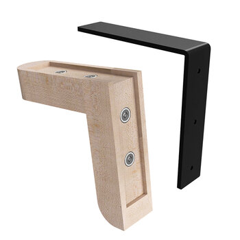 Federal Brace Magnetic Click Corbel in Maple, Carry Capacity: 375 lbs, Sedona Included Items