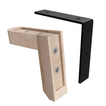 Federal Brace Magnetic Click Corbel in Maple, Carry Capacity: 375 lbs, Es Vedra Included Items