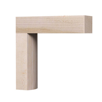 Federal Brace Magnetic Click Corbel in Maple, Carry Capacity: 375 lbs, Wiltshire Side View