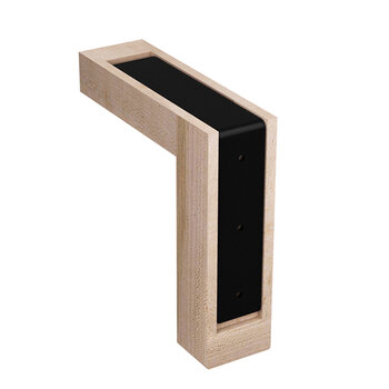Federal Brace Magnetic Click Corbel in Maple, Carry Capacity: 375 lbs, Wiltshire Angle Back View