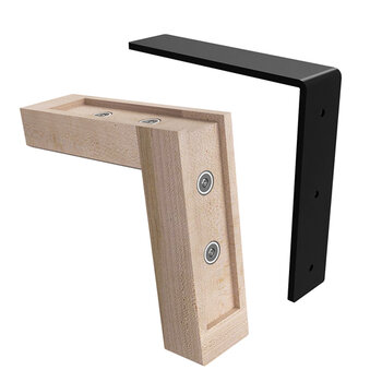 Federal Brace Magnetic Click Corbel in Maple, Carry Capacity: 375 lbs, Wiltshire Included Items