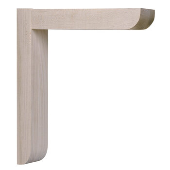 Federal Brace Brookdale Low Profile Wood Corbel, Reinforced, Unfinished Maple, 3" W x 12" D x 12" H, Carry Capacity: 375 lbs