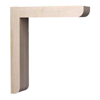Federal Brace Brookdale Low Profile Wood Corbel, Reinforced, Unfinished Maple, 3" W x 12" D x 12" H, Carry Capacity: 375 lbs