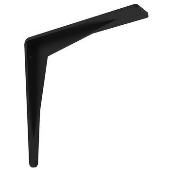 Federal Brace Chevron 10" D x 10" H Countertop Support Bracket in Flat Black, Load Capacity: 500 lbs, 10 x 10 Flat Black Product View