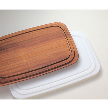 Prestige White Synthetic and Solid Wood Cutting Board