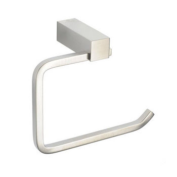 Fresca Ottimo Wall Mounted Toilet Paper Holder in Brushed Nickel, Dimensions: 5-3/4" W x 2-1/2" D x 4-1/2" H