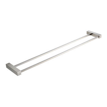 Fresca Ottimo Wall Mounted 25" Double Towel Bar in Brushed Nickel, Dimensions: 24-1/2" W x 4-3/8" D x 1" H