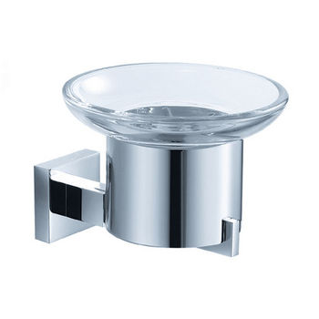 Fresca Glorioso Wall Mounted Soap Dish in Chrome, Dimensions: 4-1/4" W x 4-7/8" D x 3-1/2" H