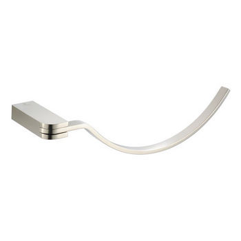 Fresca Solido Wall Mounted Towel Ring in Brushed Nickel, Dimensions: 10-5/8" W x 2-3/4" D x 2-1/4" H