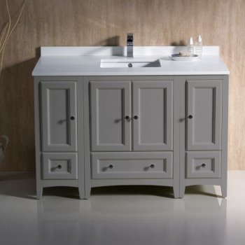 48" Gray Vanity Cabinets w/ Top & Sink