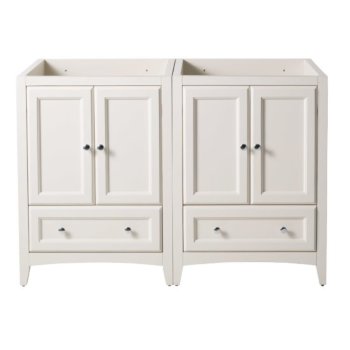 Fresca Oxford 48" Antique White Traditional Double Sink Vanity Base Cabinets, 47-1/4" W x 20" D x 34" H
