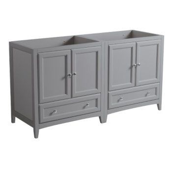 60" Gray Double Sink Vanity Cabinets