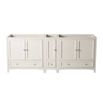 Fresca Oxford 83" Antique White Traditional Double Sink Vanity Base Cabinets, 82-3/4" W x 20" D x 34" H
