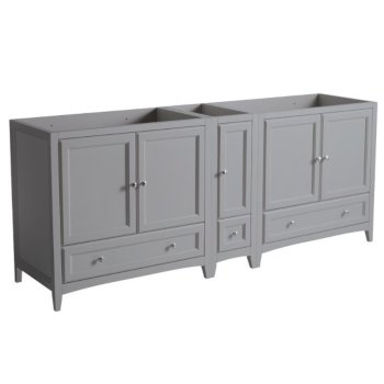 83"-84" Gray Double Sink Vanity Cabinets