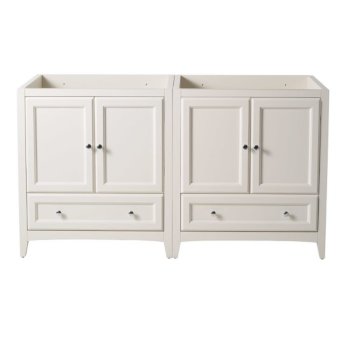 Fresca Oxford 71" Antique White Traditional Double Sink Vanity Base Cabinets, 70-3/4" W x 20" D x 34" H