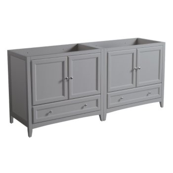 71" Gray Double Sink Vanity Cabinets