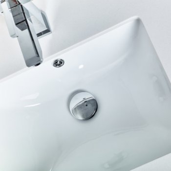 42" White Vanity w/ Top & Sink Sink Close Up