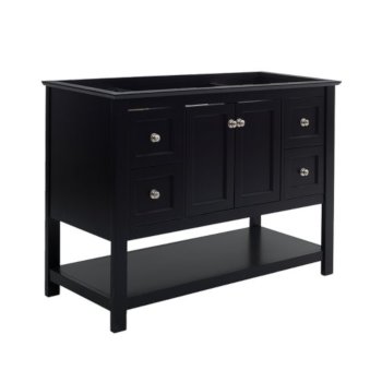 Fresca Manchester 48" Black Traditional Bathroom Vanity Base Cabinet Only, Vanity Base Cabinet: 47-1/5" W x 20" D x 34" H